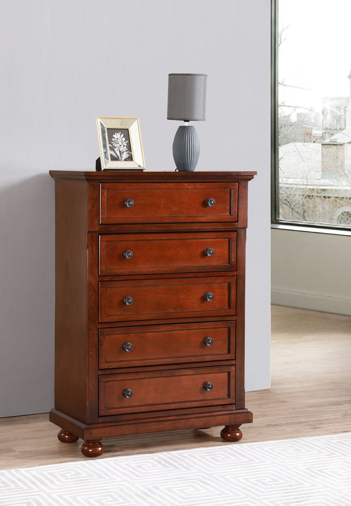 Meade Cherry Chest with Full-Extension Drawers