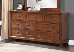 Cherry Finish Dresser with Full Extension Drawers and Dovetail Joinery