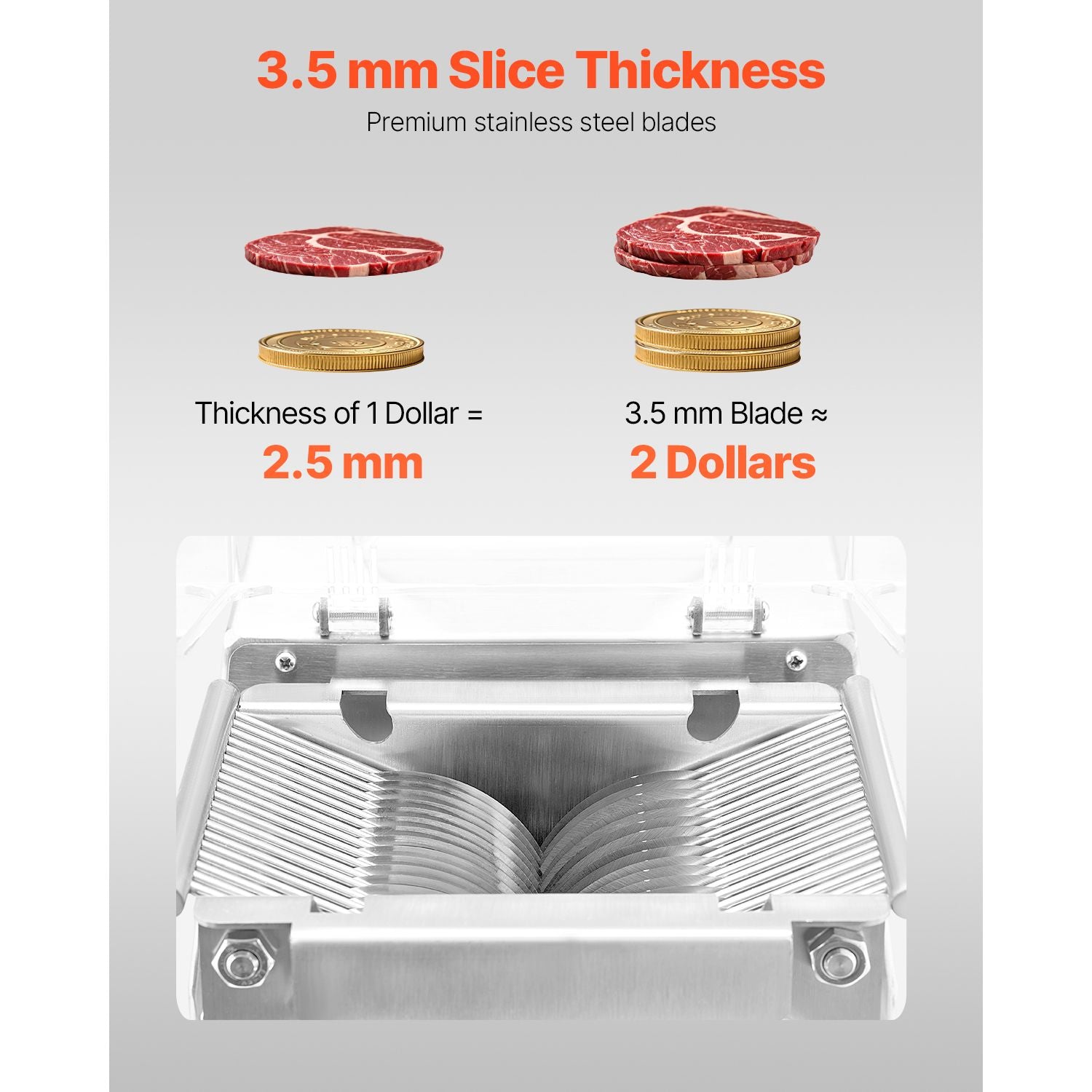 550W Commercial Meat Cutter – Stainless Steel, /h Electric Slicer
