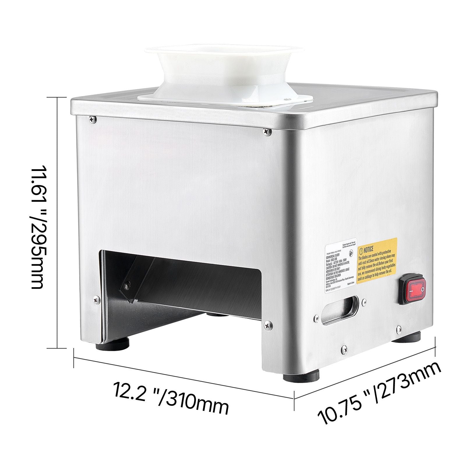 550W Commercial Meat Cutter – Stainless Steel, /h Electric Slicer