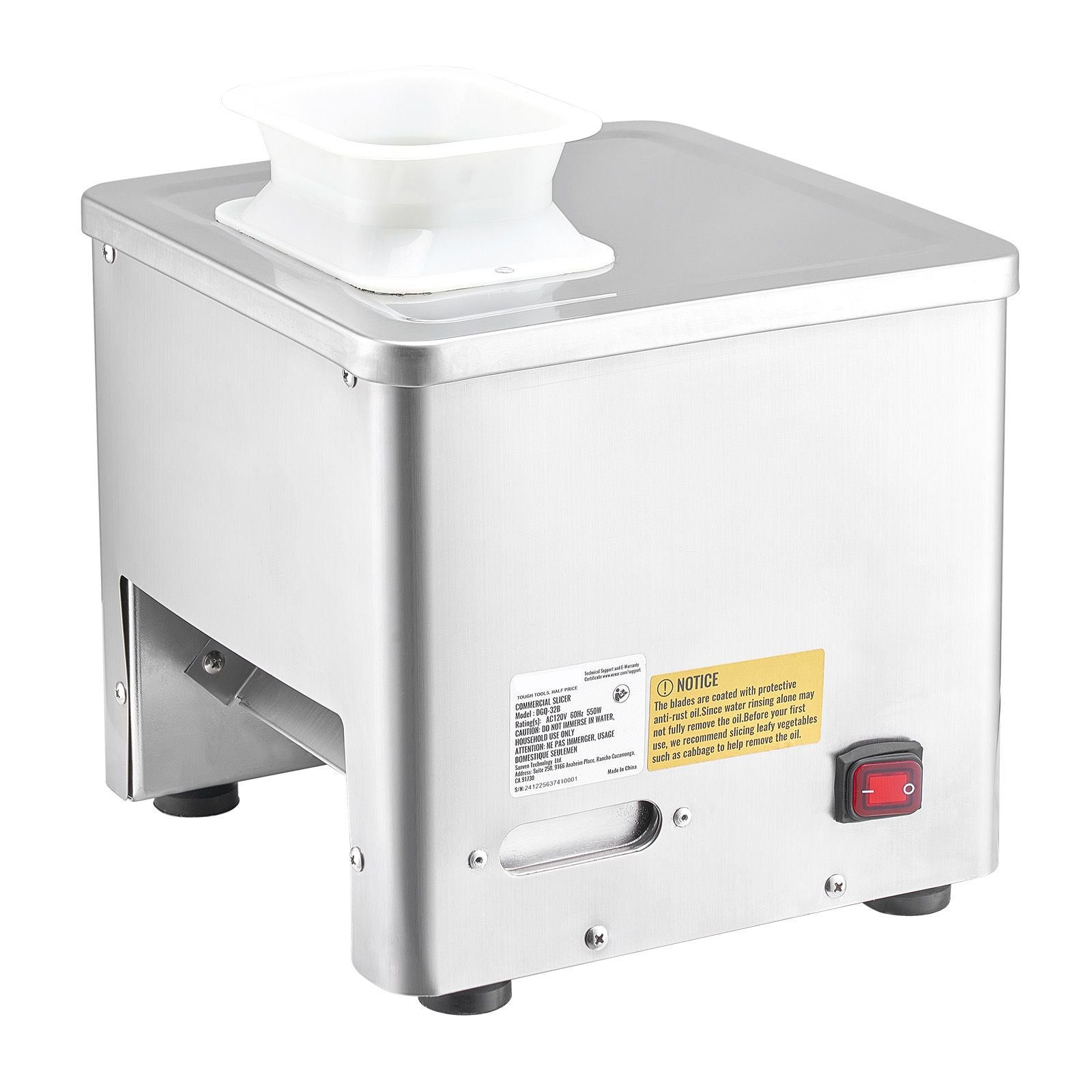 550W Commercial Meat Cutter – Stainless Steel, /h Electric Slicer