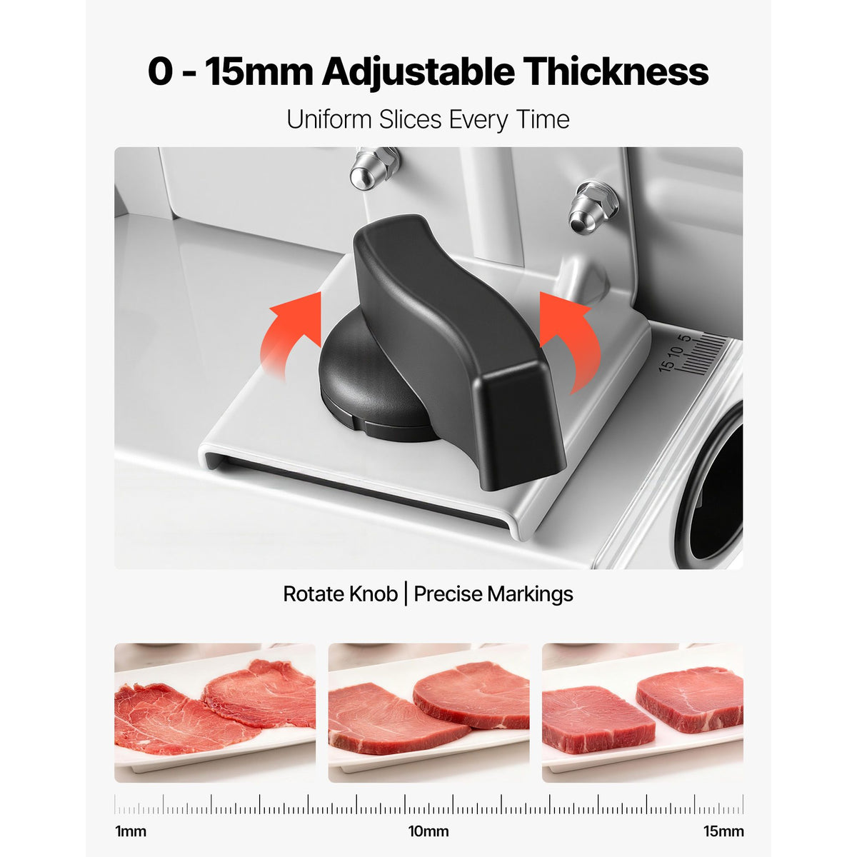Electric Food Slicer with Dual Blades and Adjustable Cuts