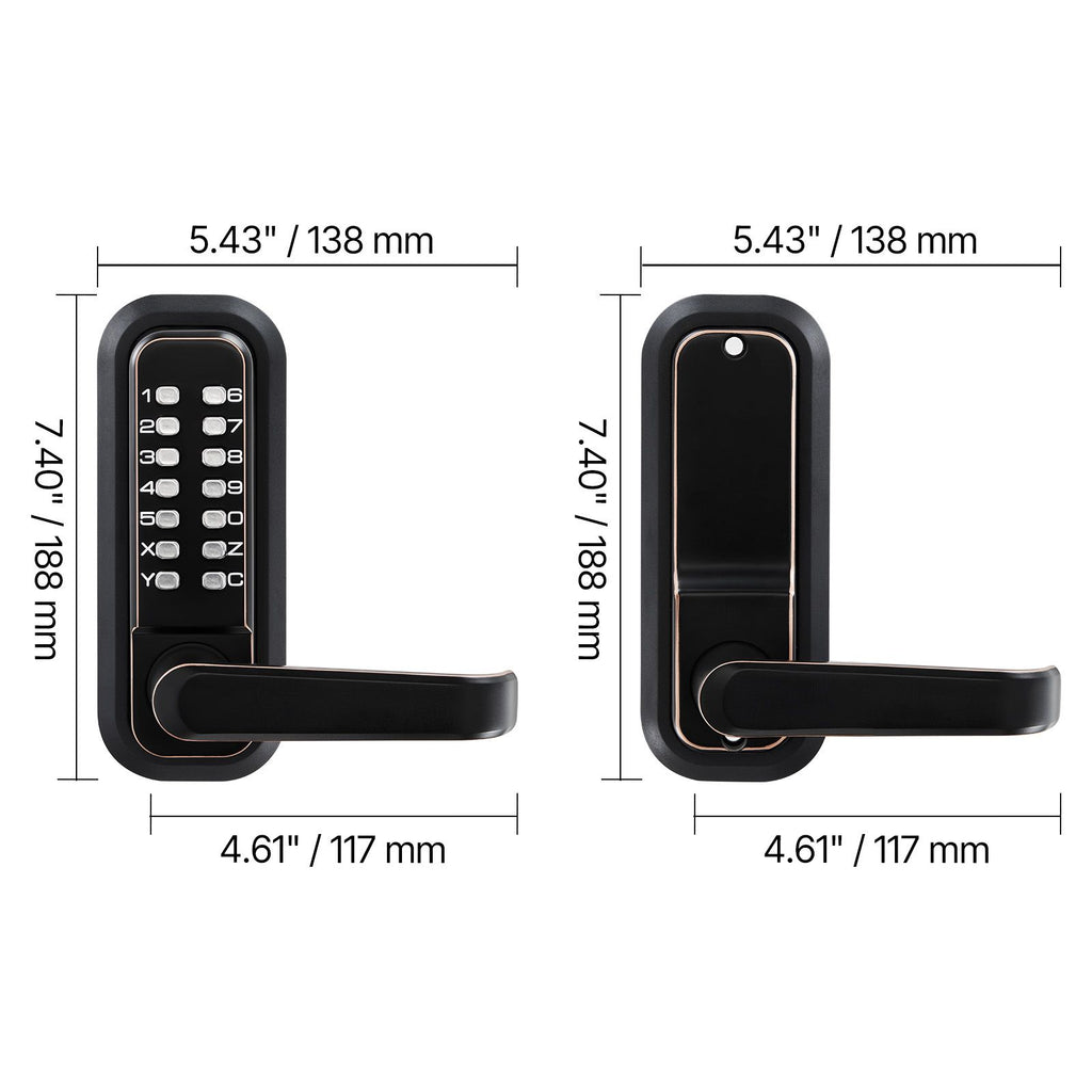 Mechanical Keyless Entry Door Lock with Upgraded 2.0 Code System