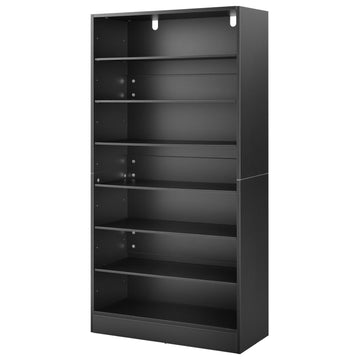 Media Storage Cabinet, 7-Tier DVD Shelf Organizer, Multimedia