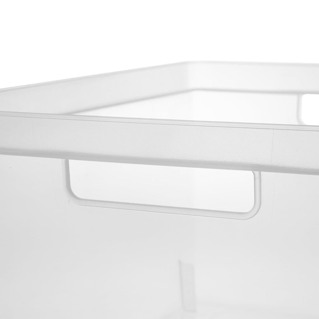 Clear Three-Drawer Storage Tower with Removable Bins