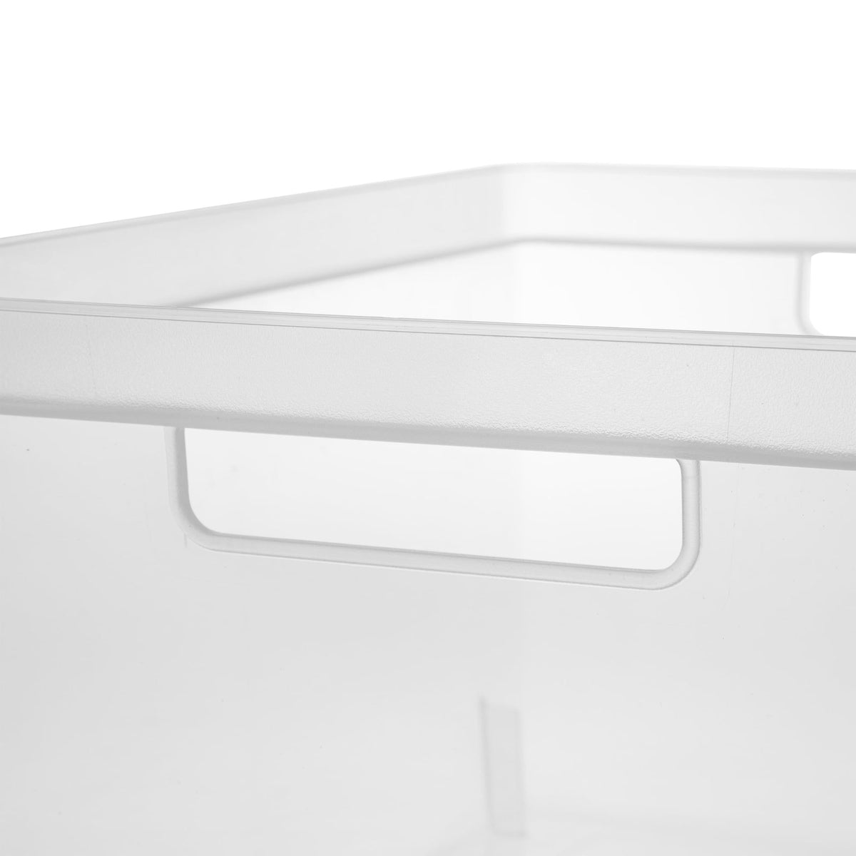 Clear Three-Drawer Storage Tower with Removable Bins