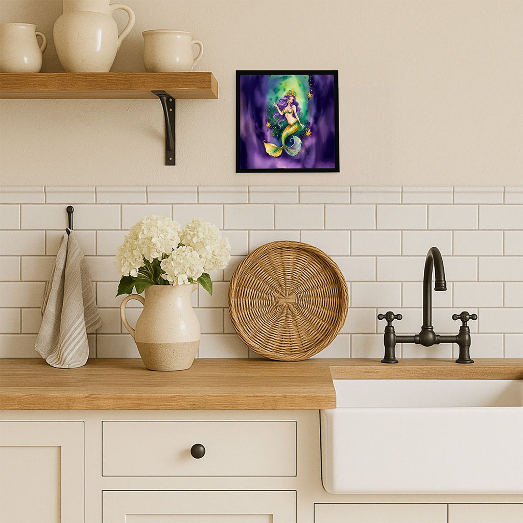 Mermaid Mardi Gras Framed Wall Art