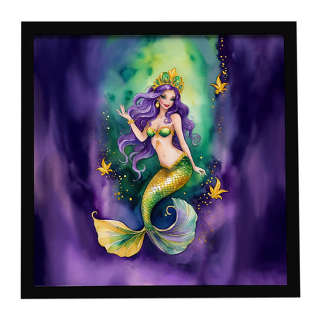 Mermaid Mardi Gras Framed Wall Art