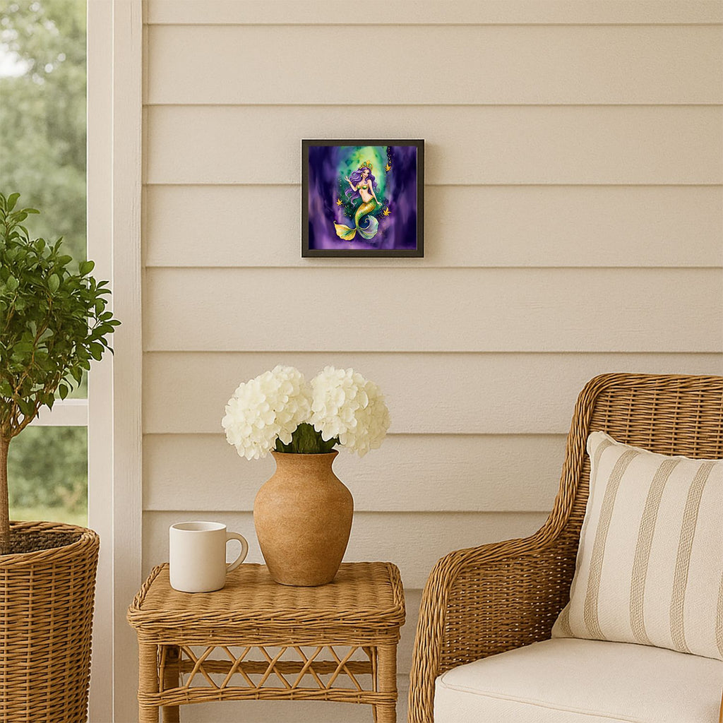Mermaid Mardi Gras Framed Wall Art