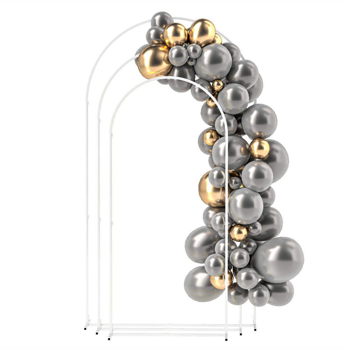 Three-Piece White Arch Backdrop Stand Set