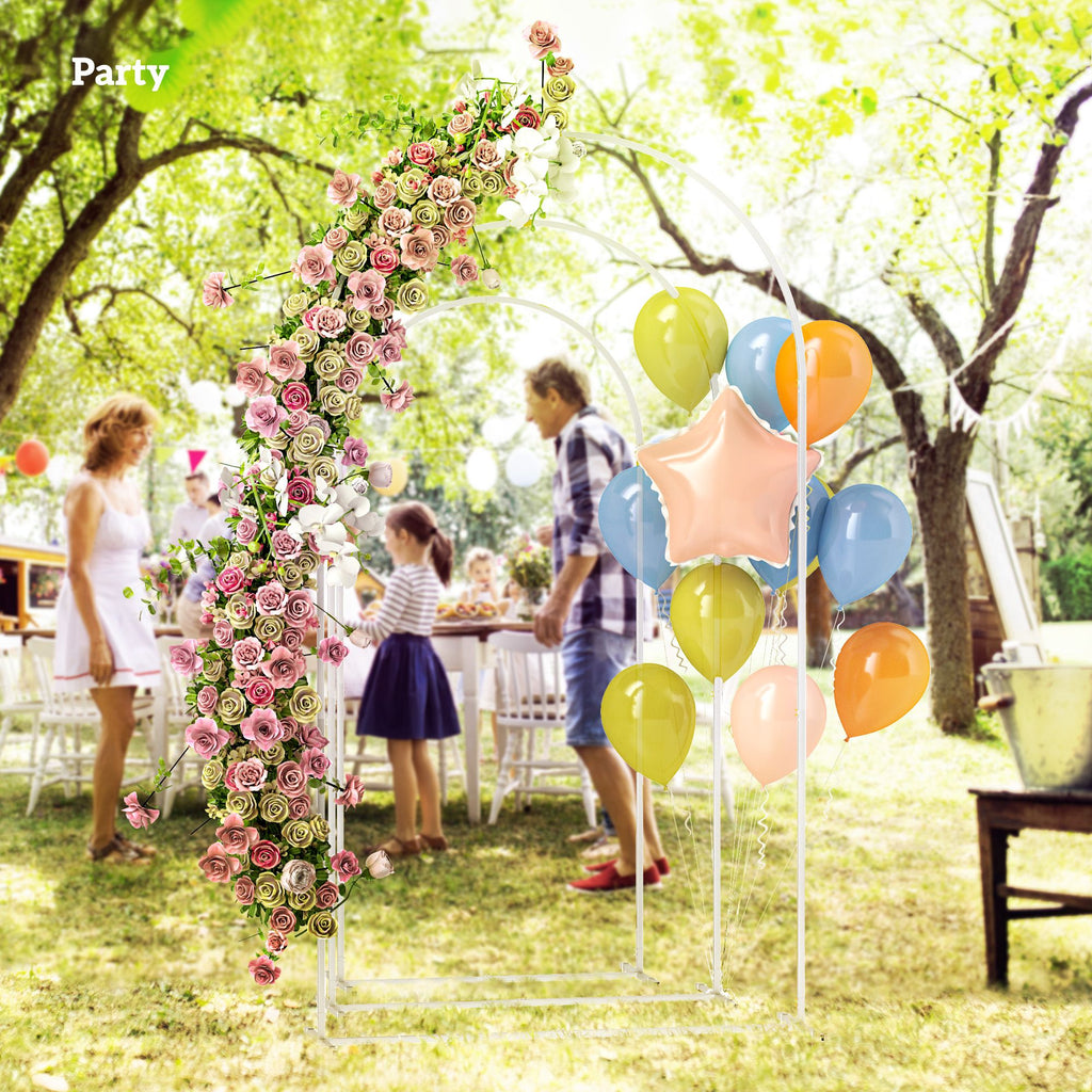 Three-Piece White Arch Backdrop Stand Set