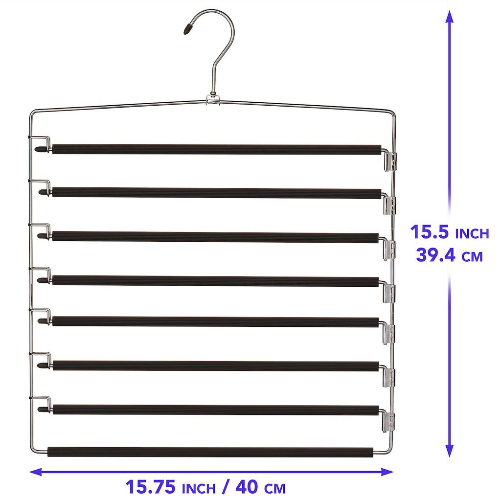 Space-Saving Multi-Tier Swing-Arm Garment Hanger