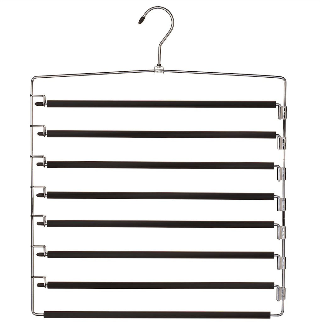 Space-Saving Multi-Tier Swing-Arm Garment Hanger