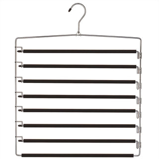 Space-Saving Multi-Tier Swing-Arm Garment Hanger