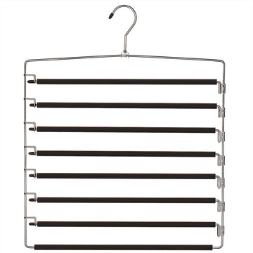 Space-Saving Multi-Tier Swing-Arm Garment Hanger