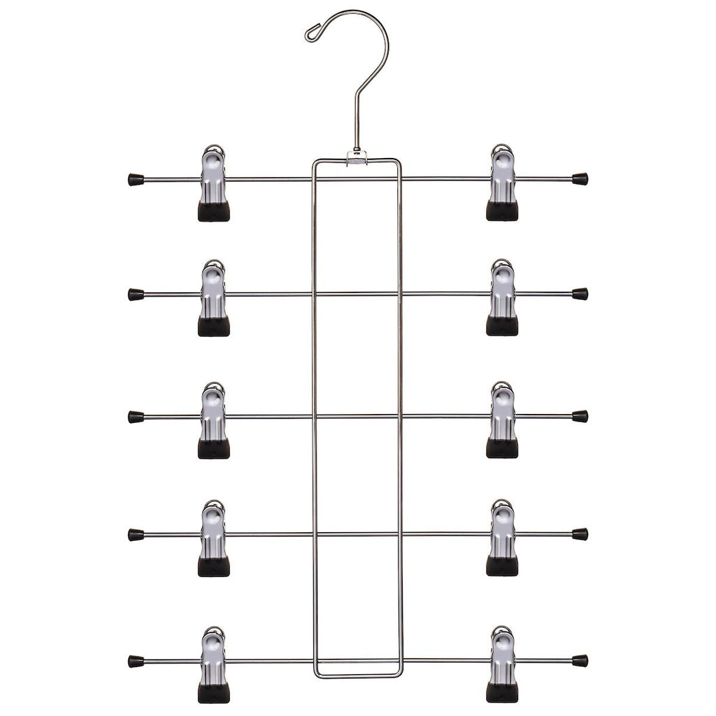 Five-Tier Folding Clip Hanger for Compact Organization