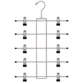 Five-Tier Folding Clip Hanger for Compact Organization