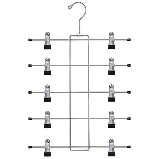 Five-Tier Folding Clip Hanger for Compact Organization