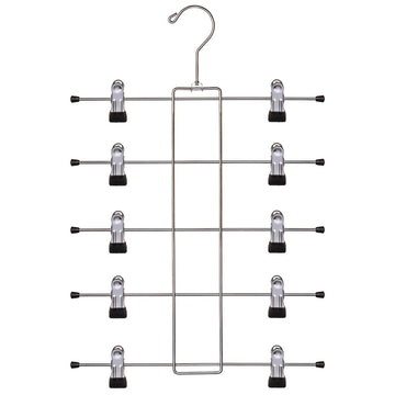 Five-Tier Folding Clip Hanger for Compact Organization