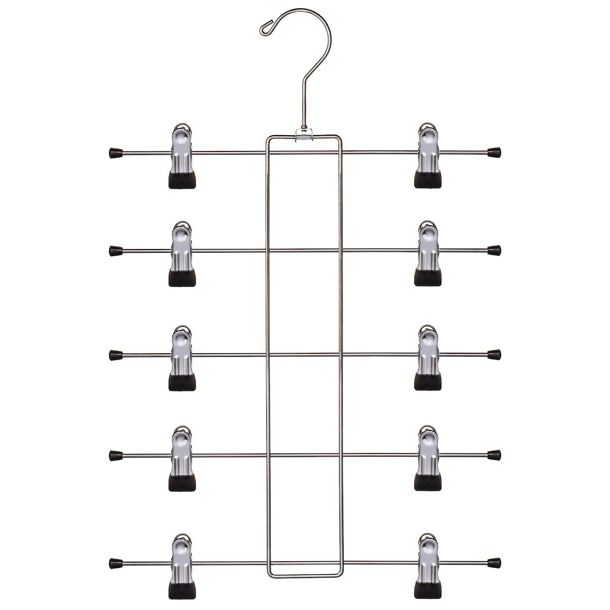 Five-Tier Folding Clip Hanger for Compact Organization