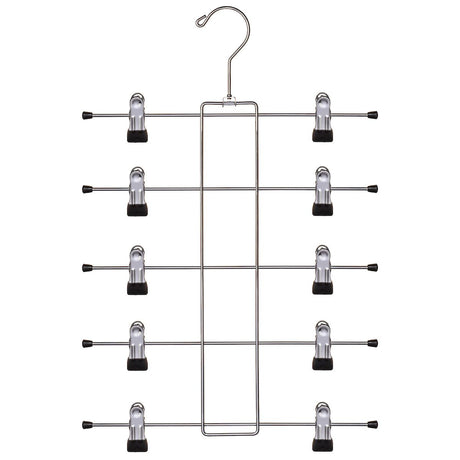 Five-Tier Folding Clip Hanger for Compact Organization