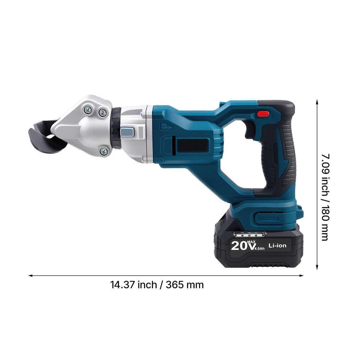 Cordless Metal Shear with Pivoting Cutting Head