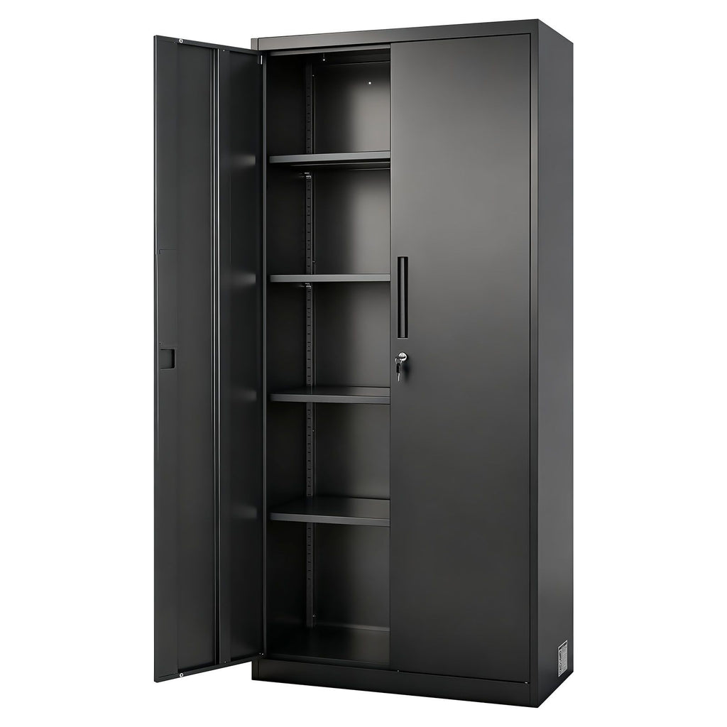 Lockable Storage Cabinet with Adjustable Shelves