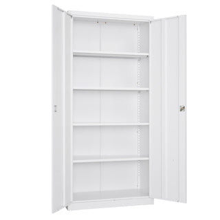 Lockable Utility Storage Cabinet with Adjustable Shelves