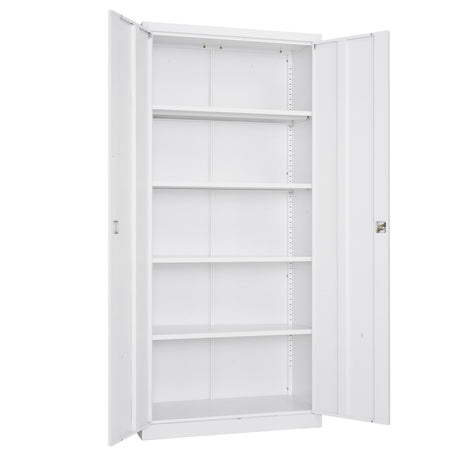 Lockable Utility Storage Cabinet with Adjustable Shelves