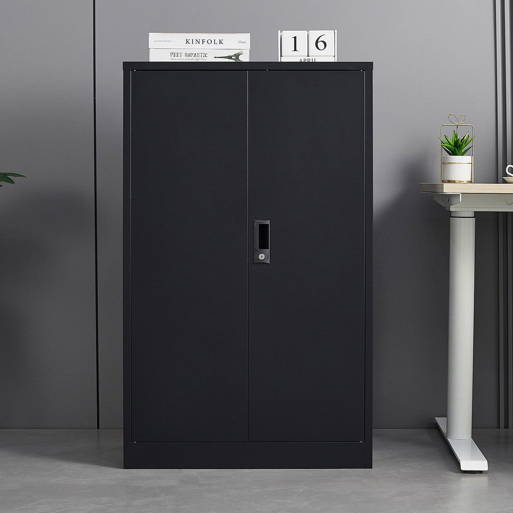 Folding Lockable Storage Cabinet with Adjustable Dividers