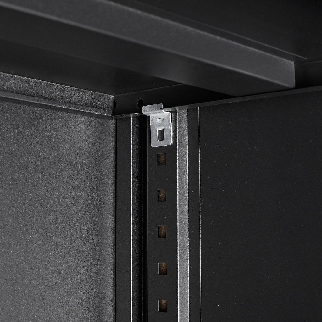 Folding Lockable Storage Cabinet with Adjustable Dividers