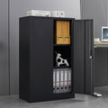 Folding Lockable Storage Cabinet with Adjustable Dividers