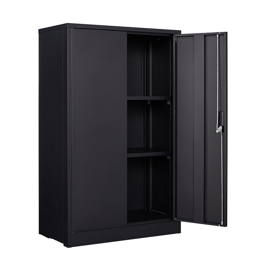 Folding Lockable Storage Cabinet with Adjustable Dividers