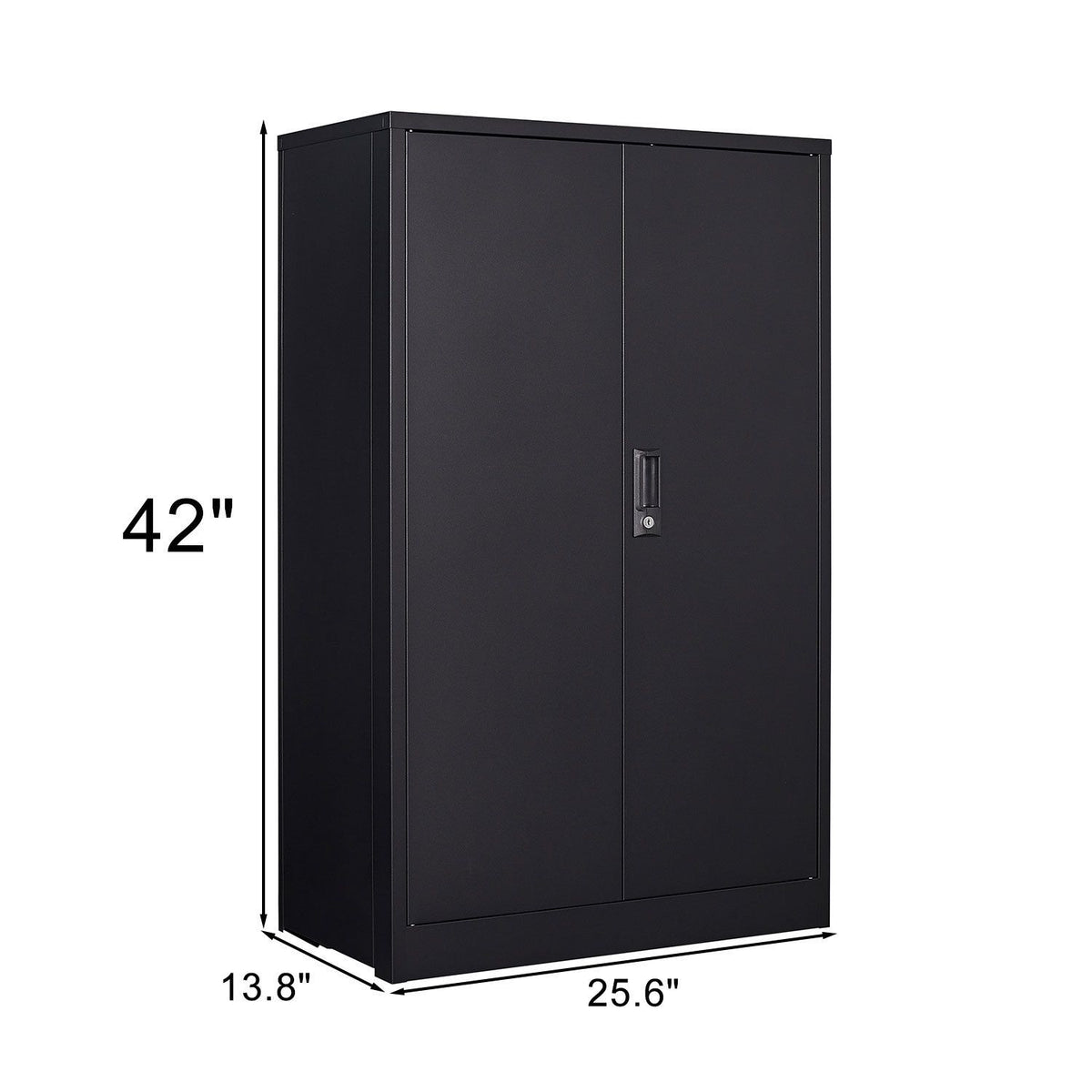 Folding Lockable Storage Cabinet with Adjustable Dividers