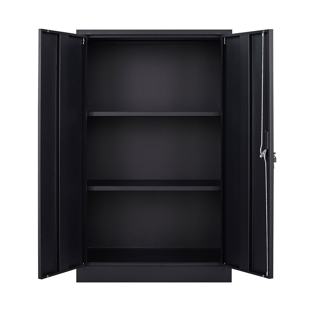 Folding Lockable Storage Cabinet with Adjustable Dividers