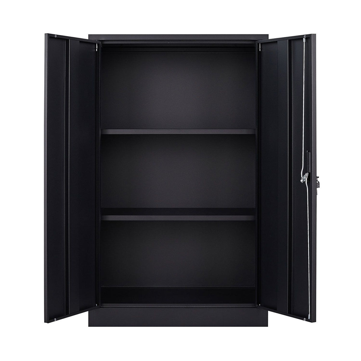 Folding Lockable Storage Cabinet with Adjustable Dividers