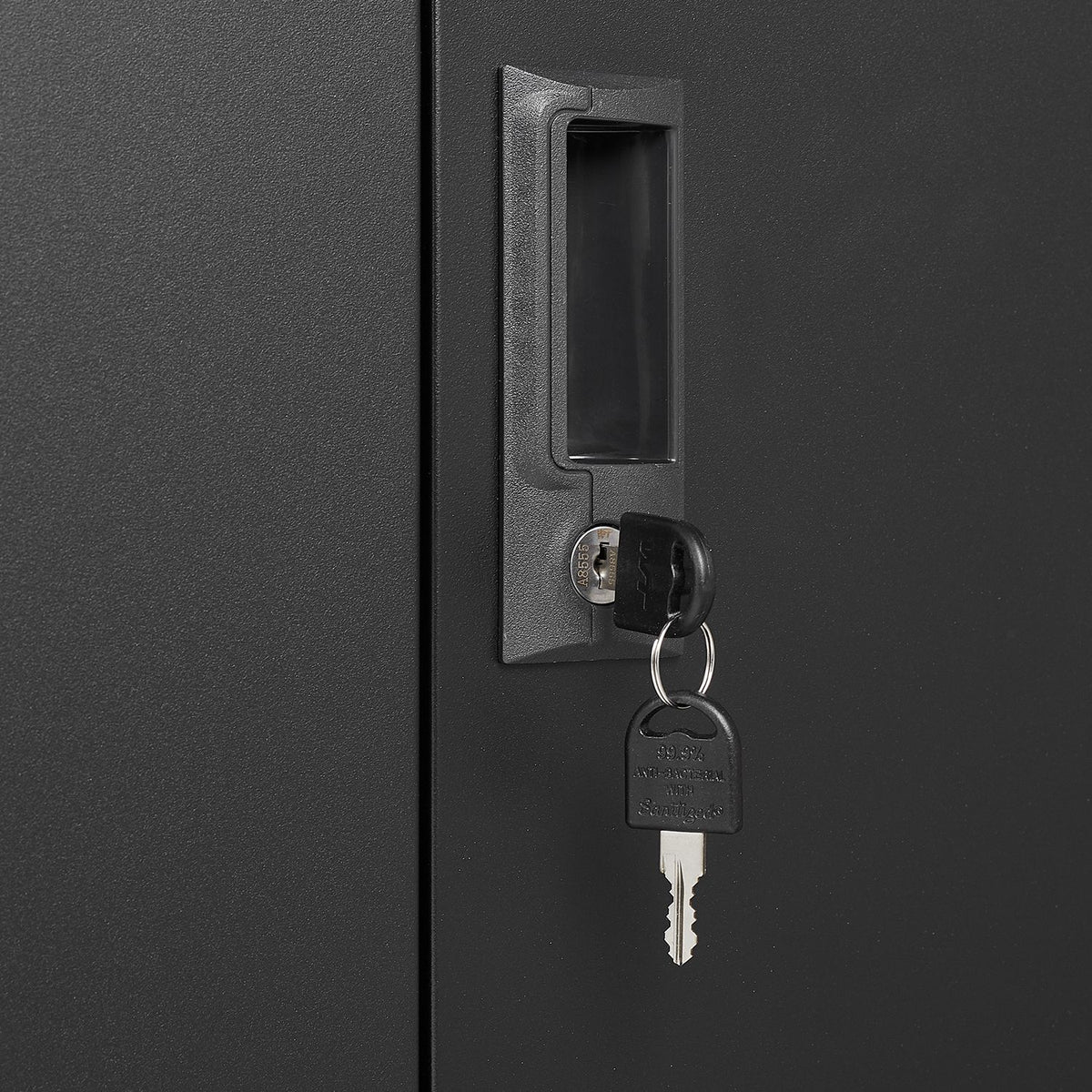 Folding Lockable Storage Cabinet with Adjustable Dividers