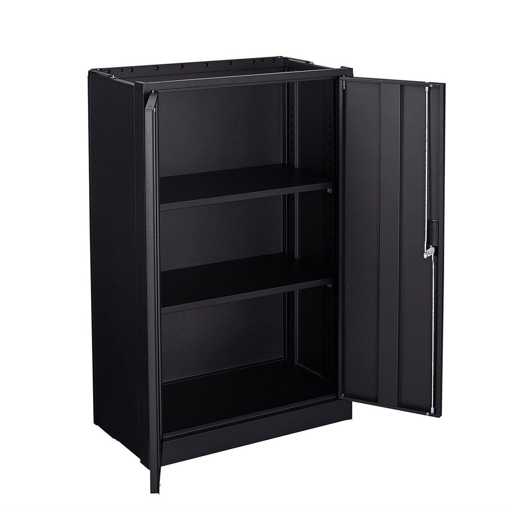 Folding Lockable Storage Cabinet with Adjustable Dividers