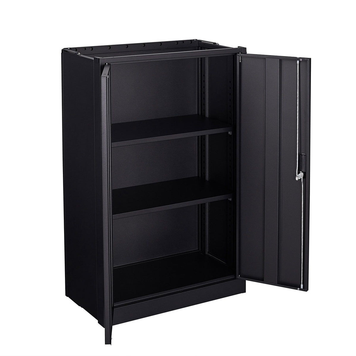 Folding Lockable Storage Cabinet with Adjustable Dividers