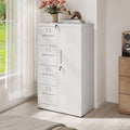 Four-Drawer Filing Cabinet with Wardrobe Compartment