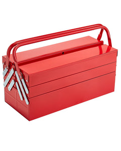 Portable Cantilever Tool Box with Lock Hole and Dual Handles