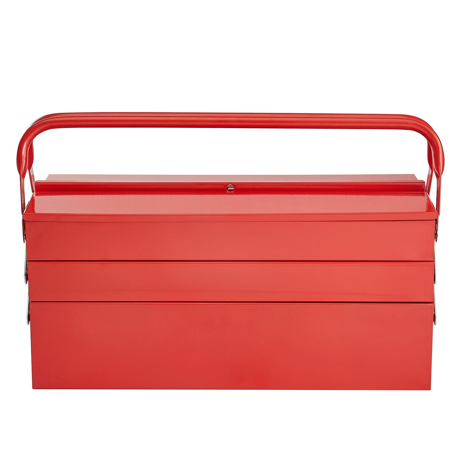 Portable Cantilever Tool Box with Lock Hole and Dual Handles