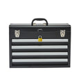 Portable Metal Tool Box with 4 Drawers: Secure, Smooth, everyday