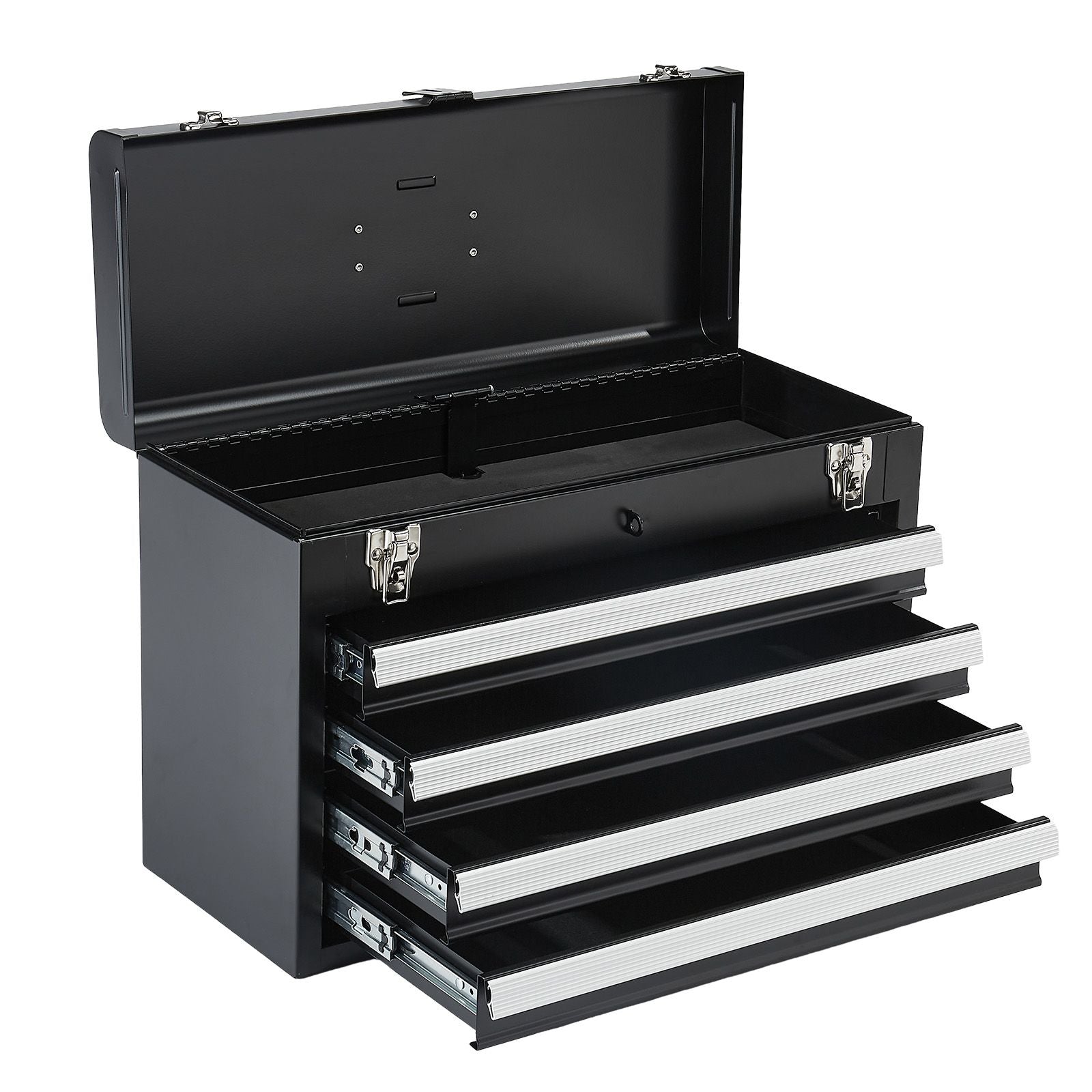 Portable Metal Tool Box with 4 Drawers: Secure, Smooth, everyday
