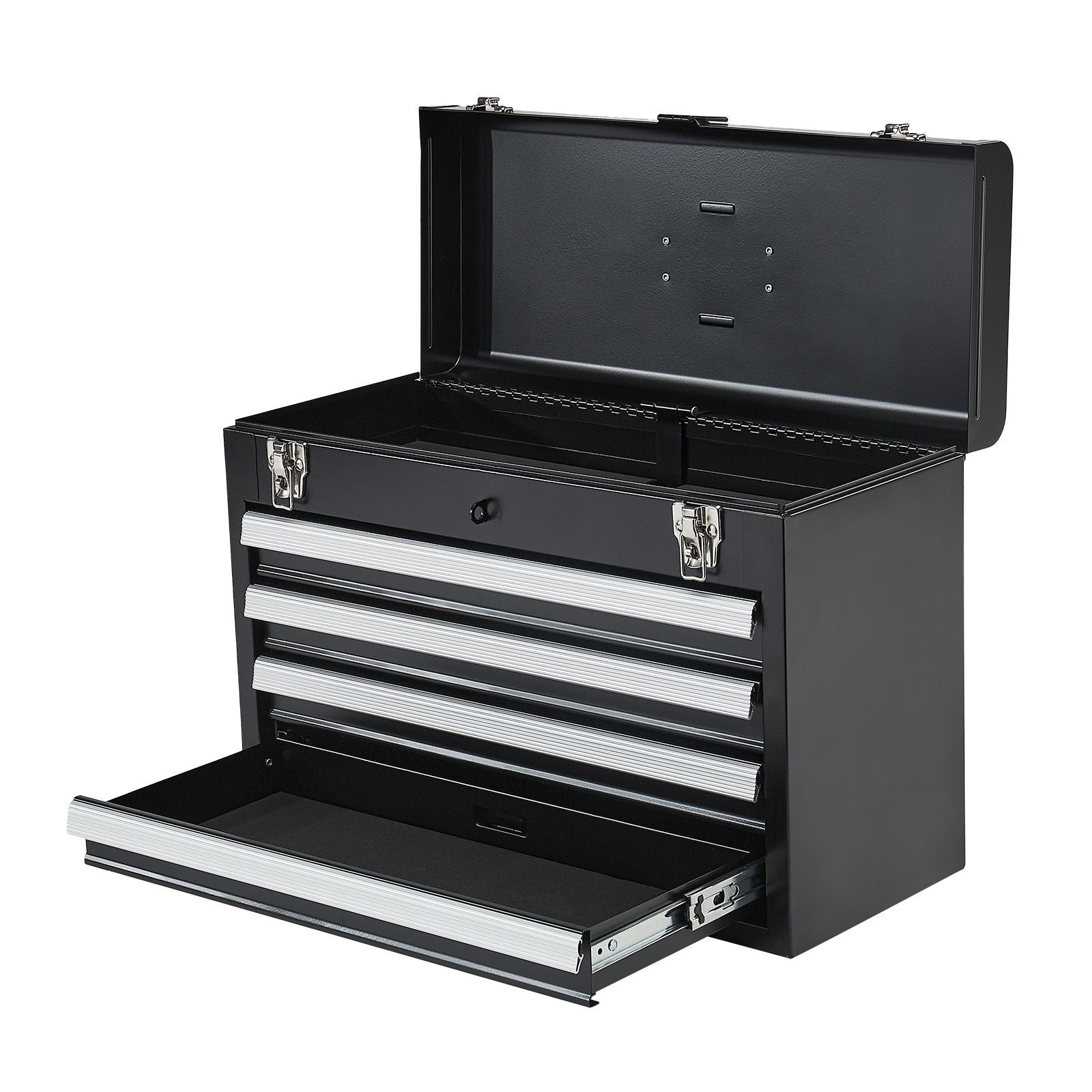 Portable Metal Tool Box with 4 Drawers: Secure, Smooth, everyday