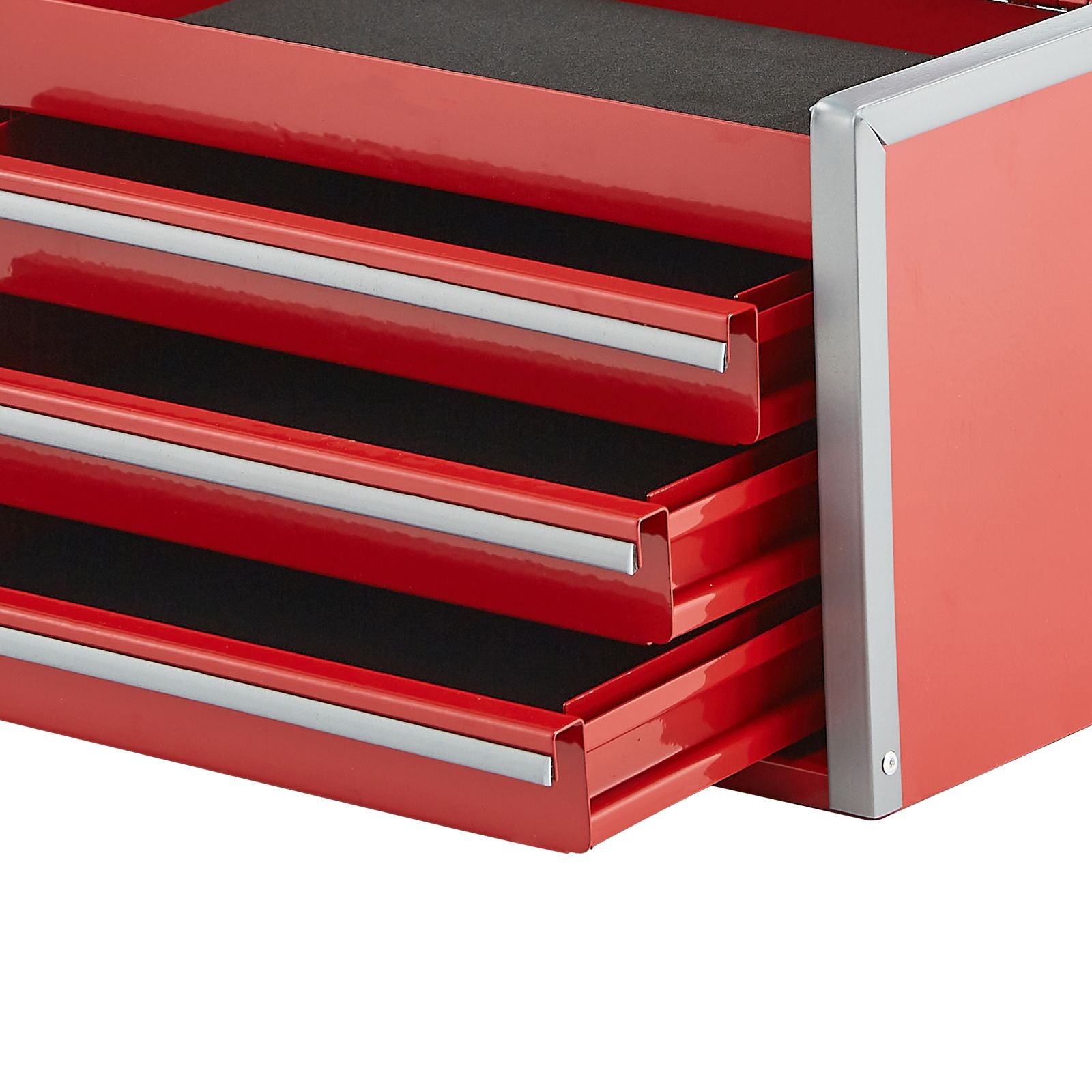 VEVOR Portable Three-Drawer Tool Box in Red