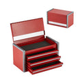 VEVOR Portable Three-Drawer Tool Box in Red