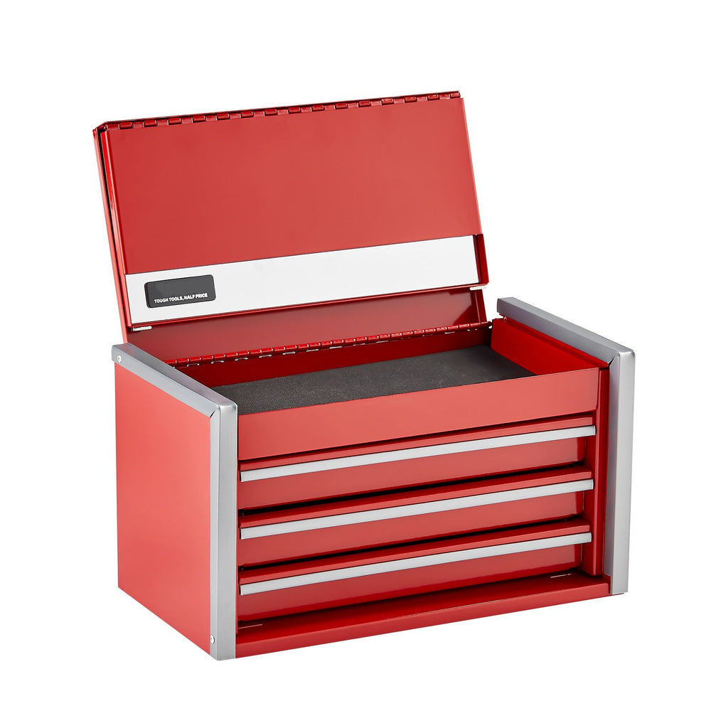 VEVOR Portable Three-Drawer Tool Box in Red