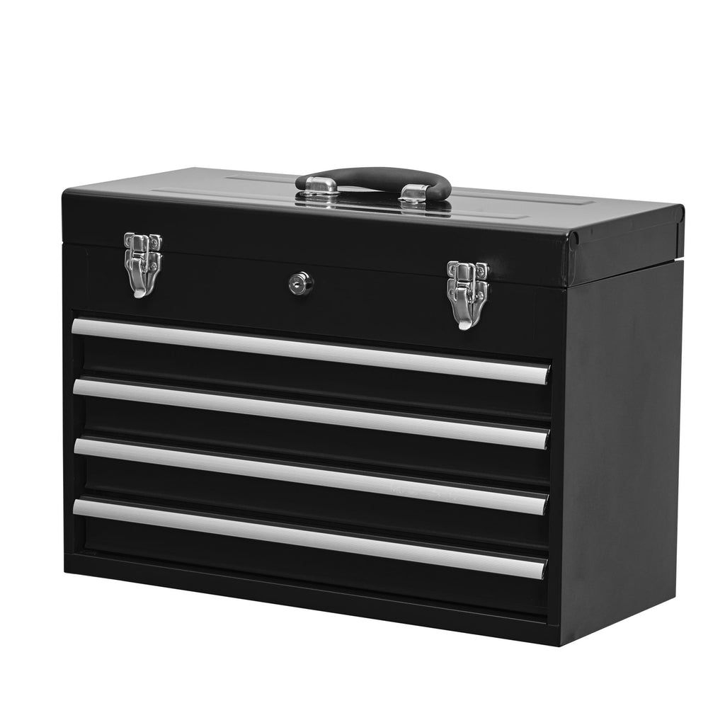 Portable Four-Drawer Tool Chest with Lock