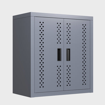 Space-Saving Wall-Mounted Storage Cabinet with Removable Shelves